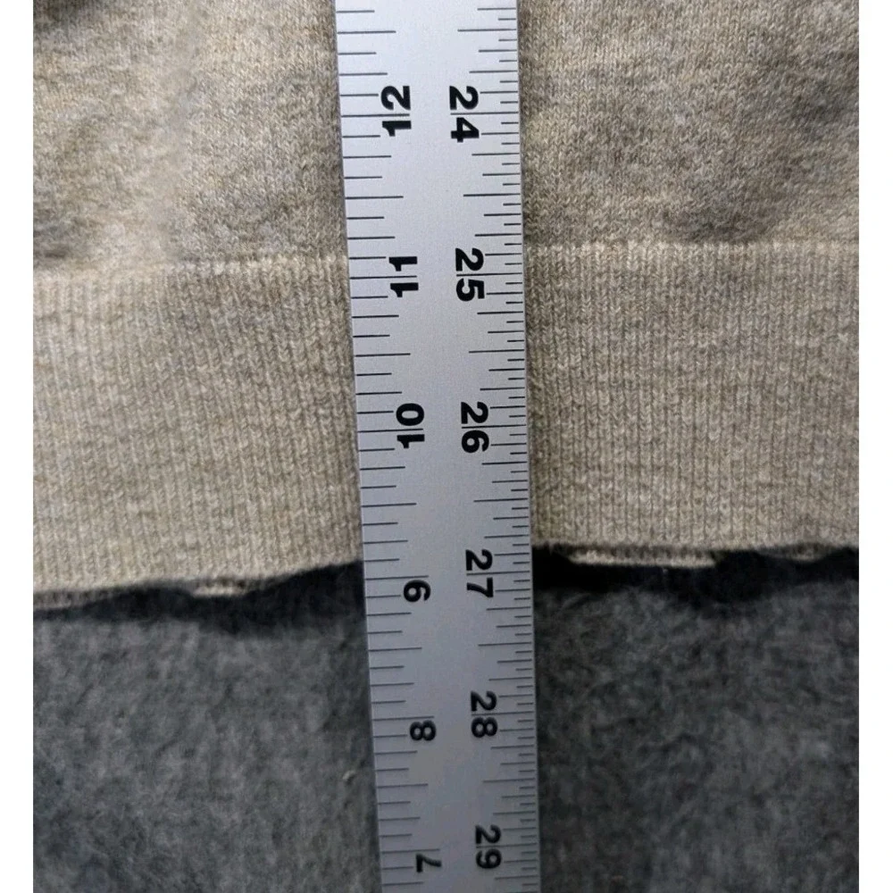 Johnnie O Mens Quarter Zip Pullover Sweater Light Tan Marled Knit Size L - Picture 10 of 10